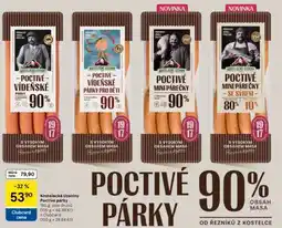 Tesco Kostelecké uzeniny Poctivé párky nabídka
