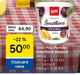 Tesco Gold Plus Povidla švestková slazená nabídka