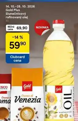Tesco Gold Plus Slunečnicový rafinovaný olej nabídka