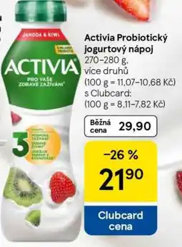 Tesco Activia Probiotický jogurtový nápoj nabídka
