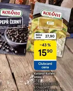 Tesco Kotányi Koření směs nabídka