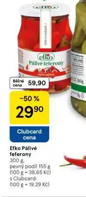 Tesco efko Pálivé feferony nabídka