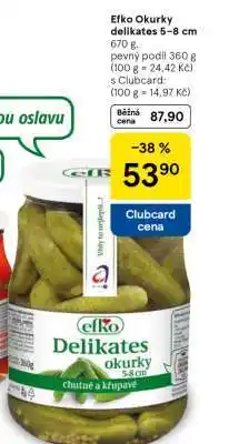Tesco Efko Okurky delikates 5–8 cm nabídka