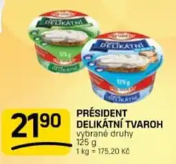 Flop Président delikátní tvaroh nabídka
