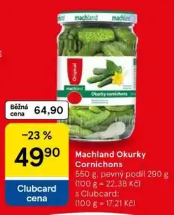 Tesco Machland Okurky Cornichons nabídka