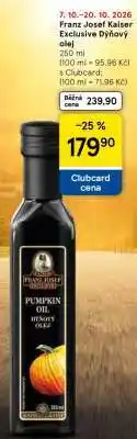Tesco Franz Josef Kaiser Exclusive Dýňový olej nabídka
