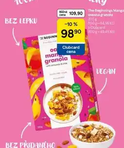 Tesco The Beginnigs Mango ovesná granola nabídka