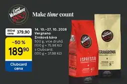 Tesco VERGNANO ZRNKOVÁ KÁVA nabídka