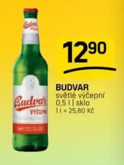Flop Budvar světlé výčepní nabídka