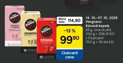 Tesco Vergnano kávové kapsle nabídka