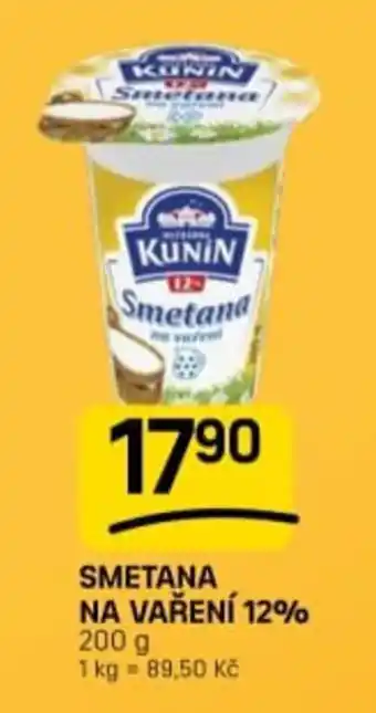 Kunin smetana na vaření 12%