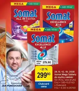 Tesco Somat Mega Tablety do myčky nádobí nabídka