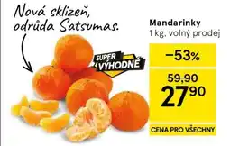 Tesco Mandarinky nabídka