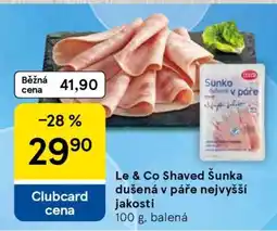 Tesco Le & Co Shaved Šunka dušená v páře nejvyšší jakosti nabídka