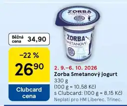 Tesco Zorba Smetanový jogurt nabídka