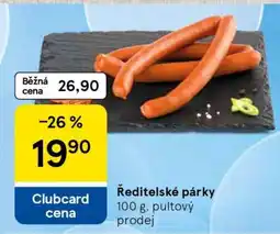 Tesco Ředitelské párky nabídka
