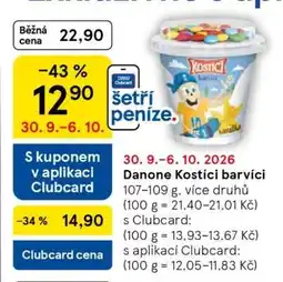 Tesco Danone Kostíci barvící nabídka