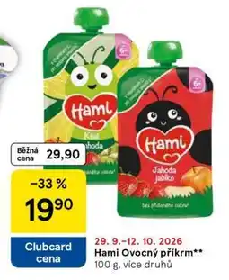 Tesco HAMI Ovocný příkrm nabídka