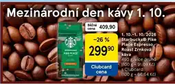 Tesco Starbucks Pike Place Espresso Roast Zrnková káva nabídka