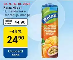 Tesco Relax Nápoj nabídka