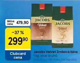 Tesco Jacobs Velvet Zrnková káva nabídka