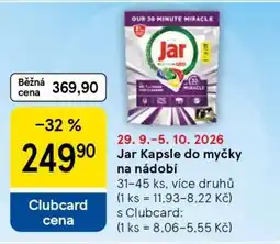 Tesco Jar kapsle do myčky na nádobí nabídka