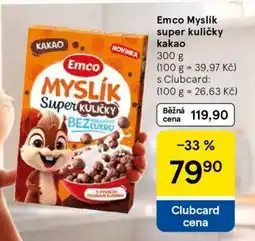Tesco Emco Myslík super kuličky kakao nabídka