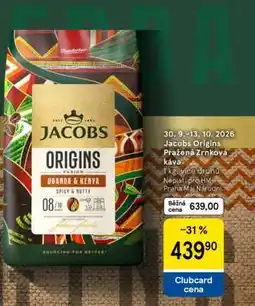 Tesco Jacobs Origins Pražená Zrnková káva nabídka