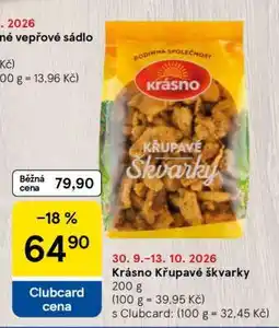 Tesco Krásno Křupavé škvarky nabídka