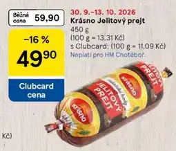 Tesco Krásno Jelitový prejť nabídka