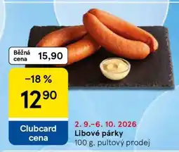 Tesco Libové párky nabídka
