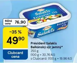 Tesco Président Salakis Balkánský sýr jemný nabídka