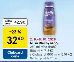 Tesco Milka Mléčný nápoj nabídka