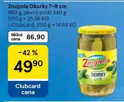 Tesco Znojmia Okurky 7–9 cm nabídka