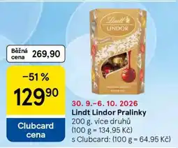 Tesco Lindt Lindor Pralinky nabídka