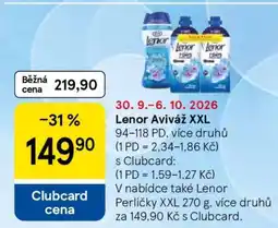 Tesco Lenor Aviváž XXL nabídka