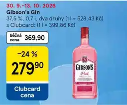 Tesco Gibson‘s Gin nabídka