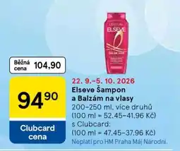 Tesco Elseve Šampon a balzám na vlasy nabídka