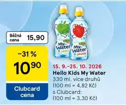 Tesco Hello Kids My Water nabídka