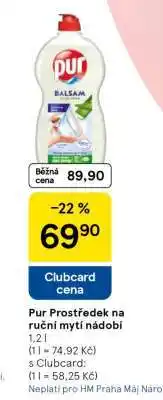 Tesco Pur Prostředek na ruční mytí nádobí nabídka