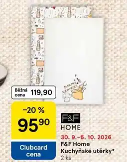 Tesco F&F Home Kuchyňské utěrky nabídka