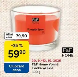 Tesco F&F Home Vonná svíčka ve skle nabídka