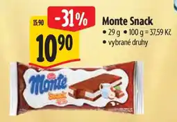 Albert Monte snack nabídka