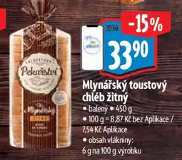 Albert Mlynářský toastový chléb žitný nabídka