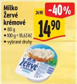 Albert Milko Žervé krémové nabídka