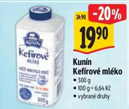 Albert Kunín Kefírové mléko nabídka