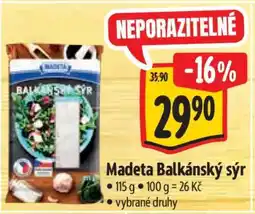 Albert Madeta Balkánský sýr nabídka