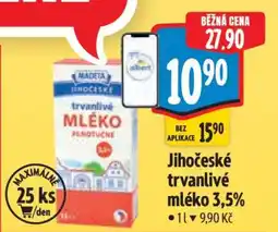 Albert Jihočeské Trvanlivé mléko 3,5% nabídka