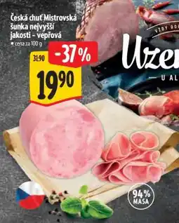 Albert Česká chuť Mistrovská šunka nejvyšší jakosti - vepřová nabídka