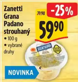 Albert Zanetti Grana Padano strouhaný nabídka